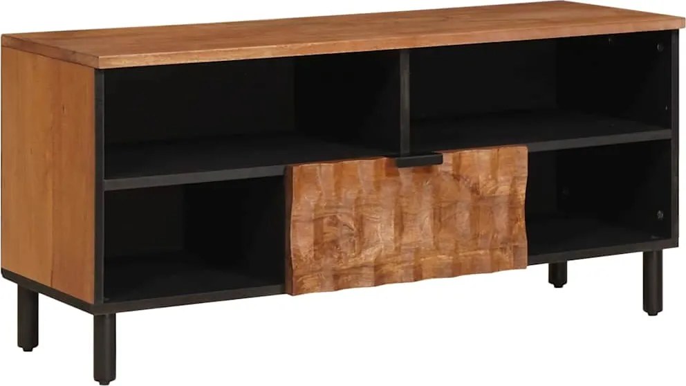 vidaXL TV szekrény Akácbarna felület 100 x 33 x 46 cm Tömör Mangófát