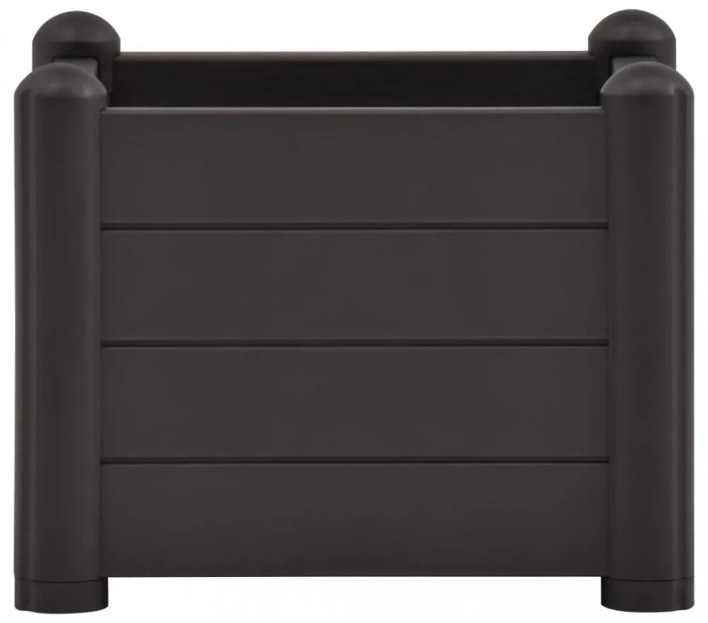 antracitszürje kerti PP magaságyás 43 x 43 x 35 cm
