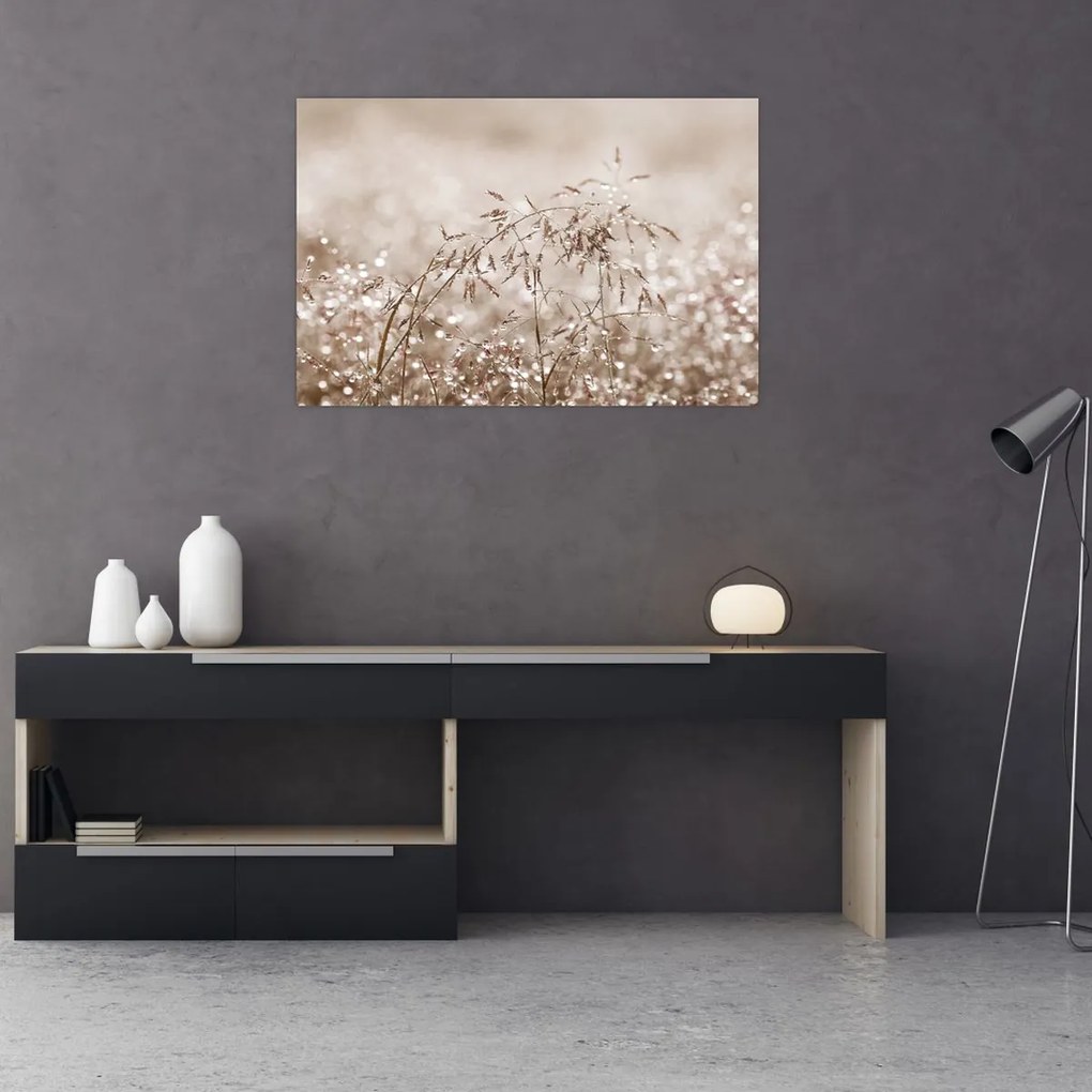 Kép - rét barna árnyalatokban (90x60 cm)