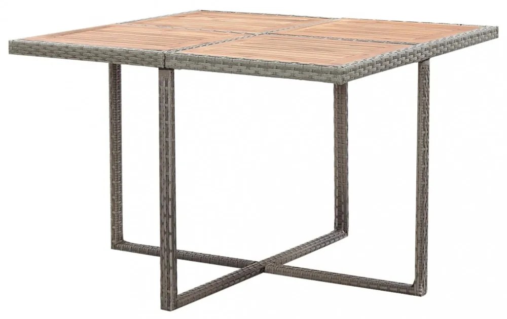 9 részes antracitszürke polyrattan étkezőszett párnákkal
