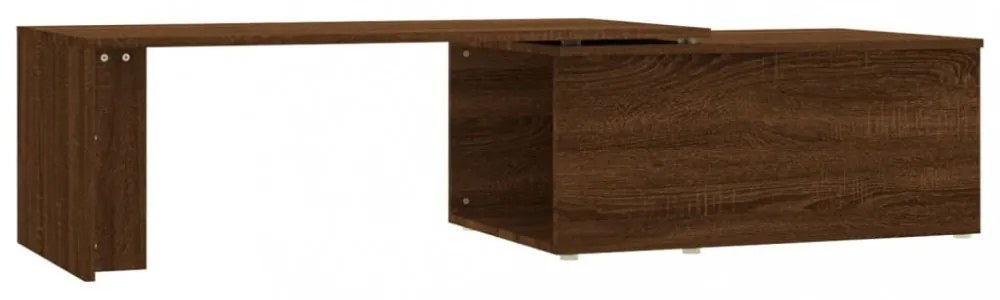 barna tölgyszínű szerelt fa dohányzóasztal 150 x 50 x 35 cm