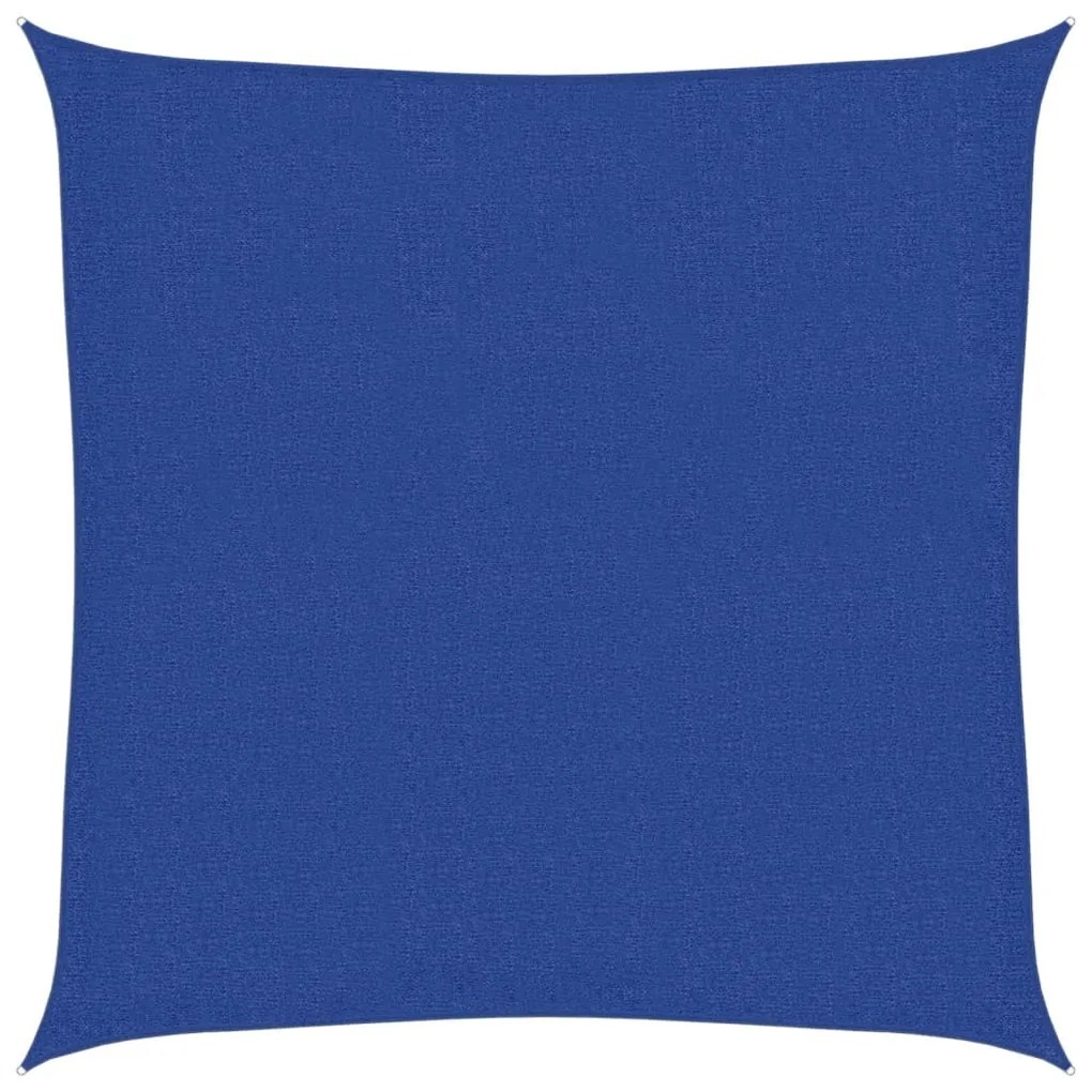 kék négyzet alakú HDPE napvitorla 160 g/m² 3 x 3 m