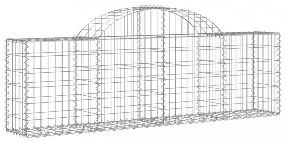 9 db íves horganyzott vas gabion kosár 200x30x60/80 cm