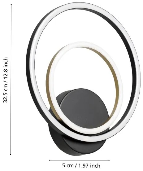 Eglo 390088 - LED Fali lámpa LANACERA LED/12W/230V 3000K + 4xLED/2,1W