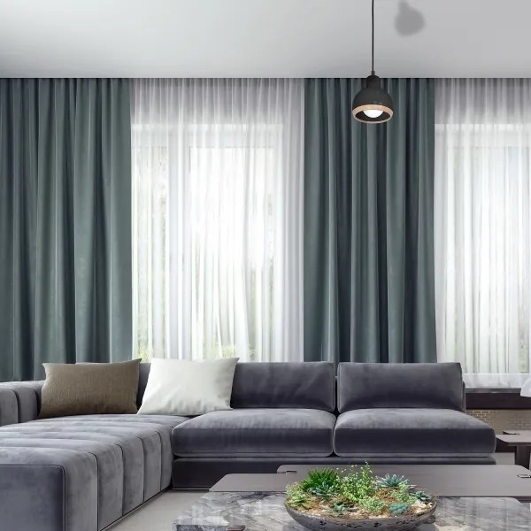 Csillár zsinóron OVAL 1xE27/60W/230V fekete