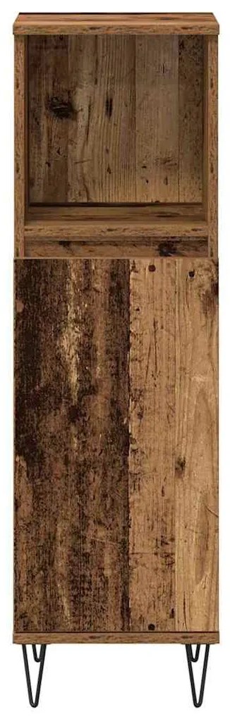 Fürdőszoba Bútor Szett 3 pcs Öreg fa 30 x 30 x 180 cm Faanyag