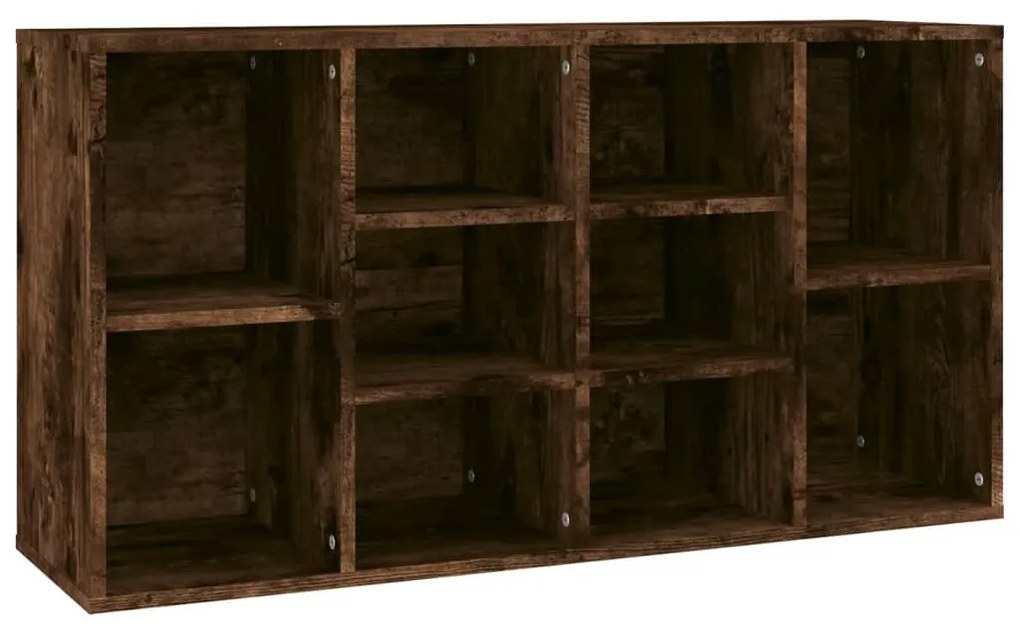 füstös tölgy színű szerelt fa cipőtároló pad 103x30x54,5 cm