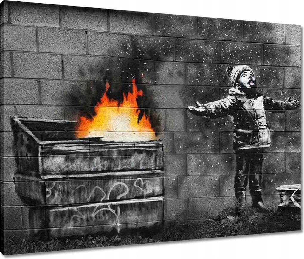 Vászonkép 80x60 Banksy Hó szmog