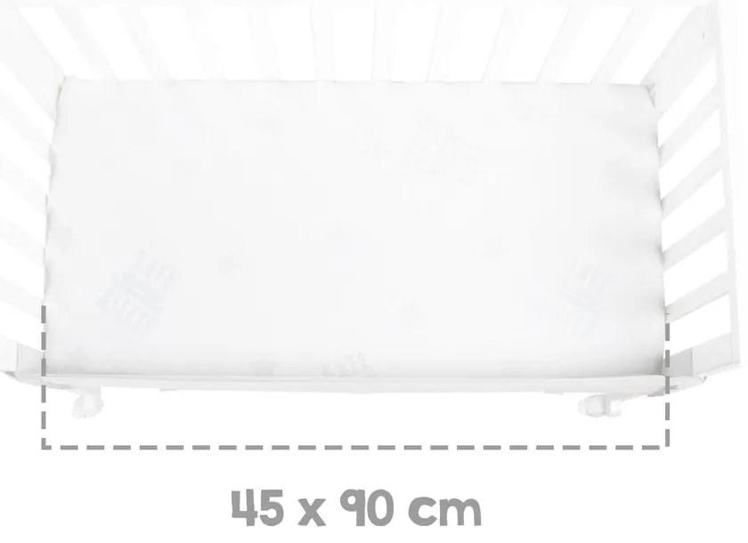 Fehér babaágy 90x45 cm – Roba