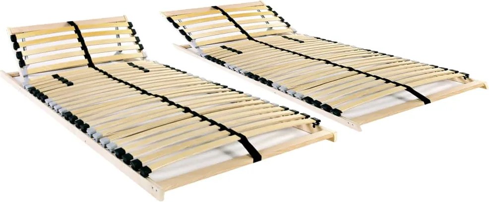 vidaXL 2 db 7 zónás 28 léces ágyrács 80 x 200 cm