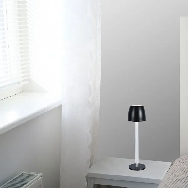 LED Dimmelhető újratölthető asztali lámpa LED/3W/5V 3000K fekete