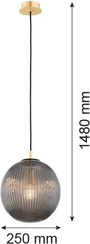 ARGON 8513 PALOMA Egyágú Függesztett Lámpa Sárgaréz E27 IP20