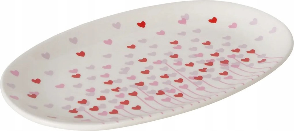 Kerámia Tál Szívecskékkel Sherine Tálaláshoz 29 X 18,5 CM