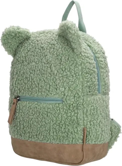 Zöld bolyhos gyerek hátizsák „Winnie”