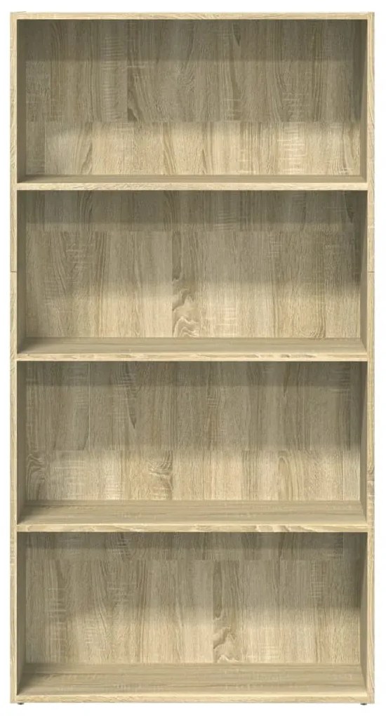 sonoma tölgy színű szerelt fa könyvespolc 80 x 30 x 152 cm