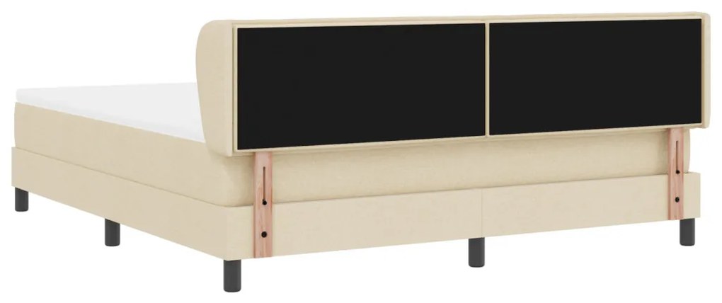 Boxspring Ágy Mattal Krém 180x200 cm Szövet