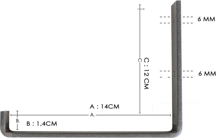 Fali polc, 60 cm – Lam010