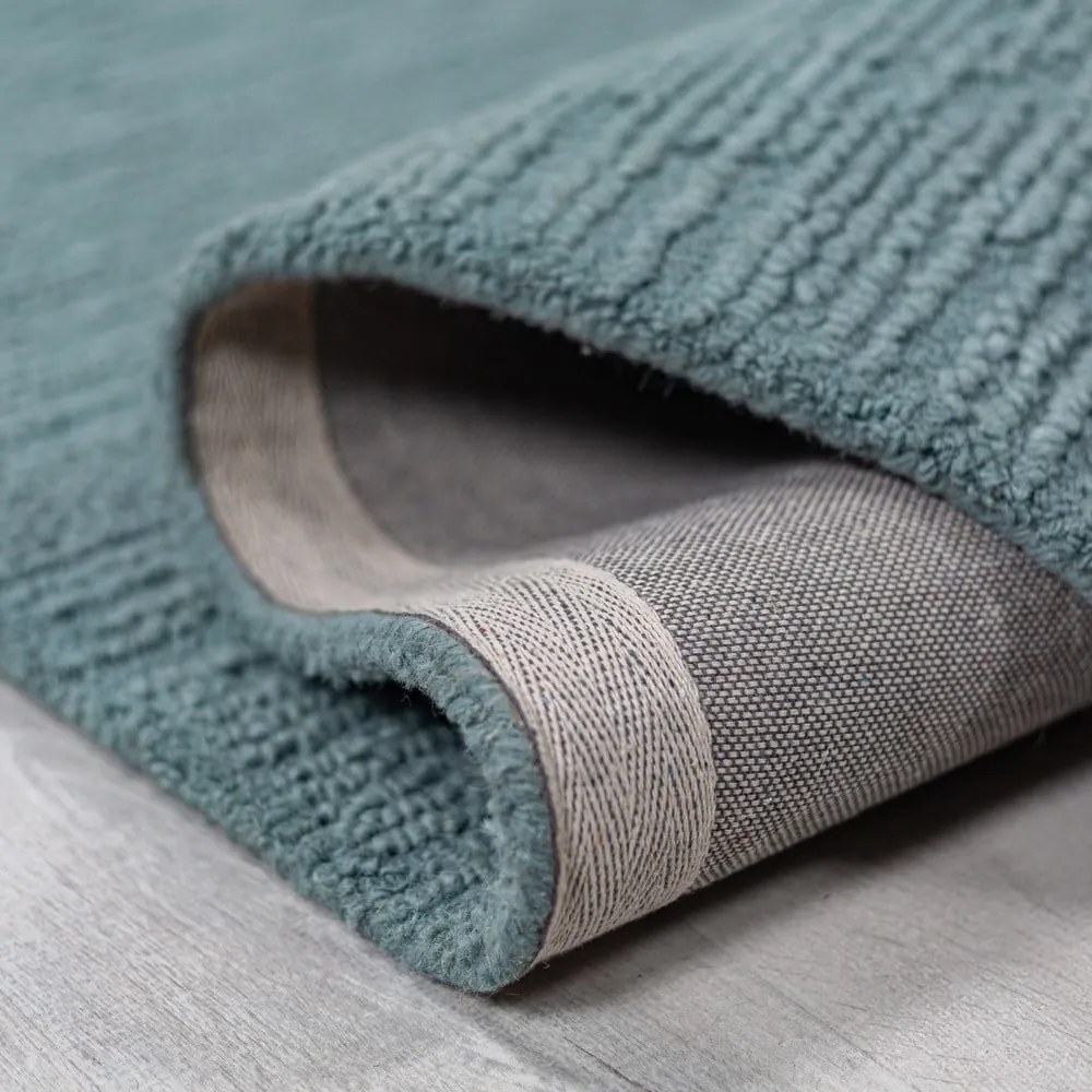 Szürkéskék kézi szövésű gyapjú szőnyeg 120x170 cm Harris Boucle – Flair Rugs