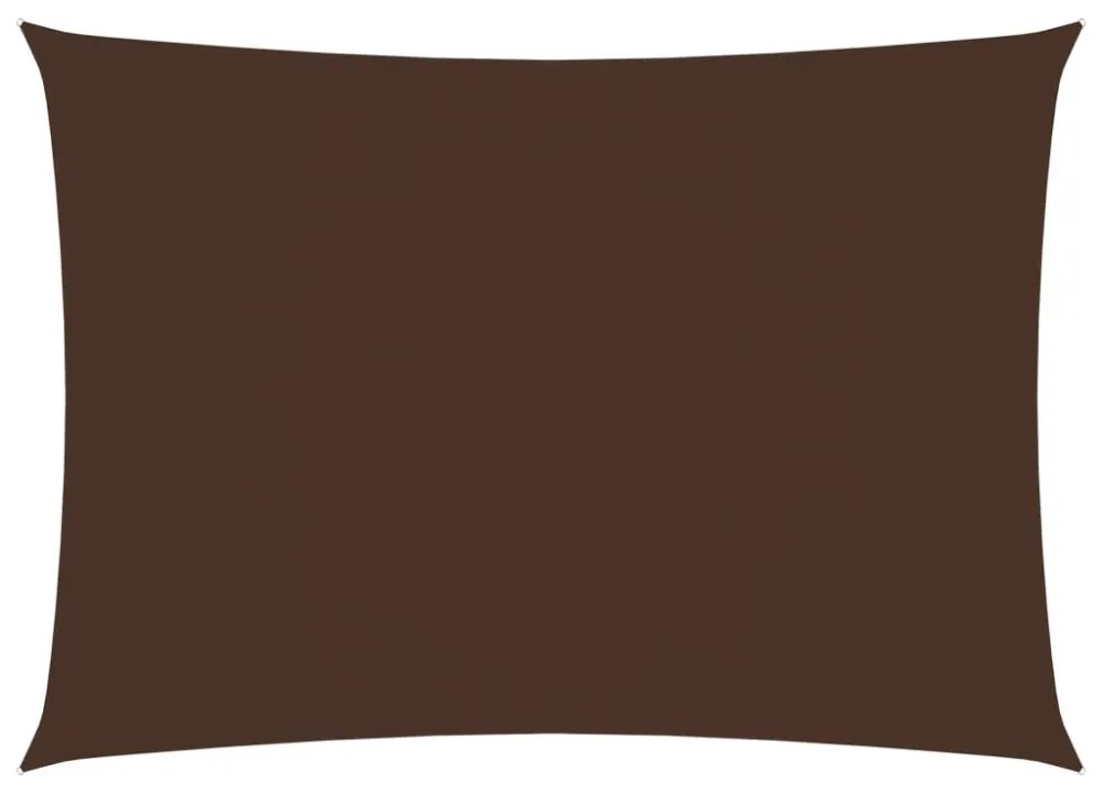 barna téglalap alakú oxford-szövet napvitorla 2,5 x 4 m