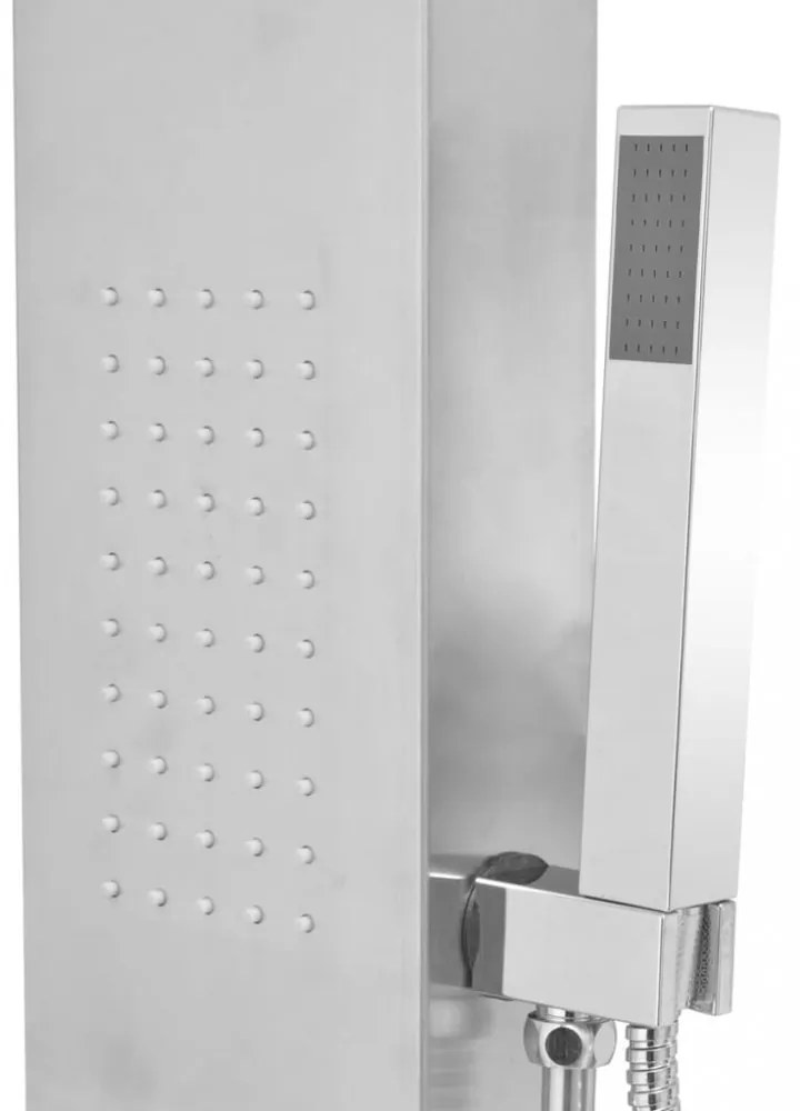 Rozsdamentes acél tusoló panel rendszer szögletes