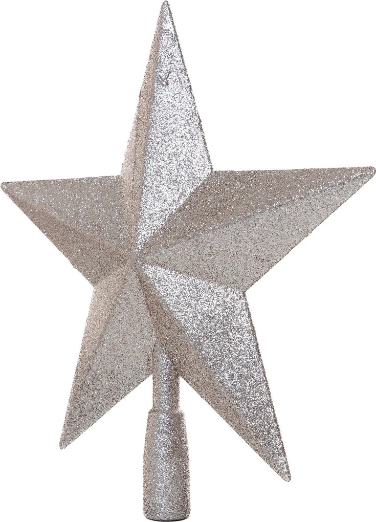 Pezsgő glitteres csúcsdísz 28.5 cm