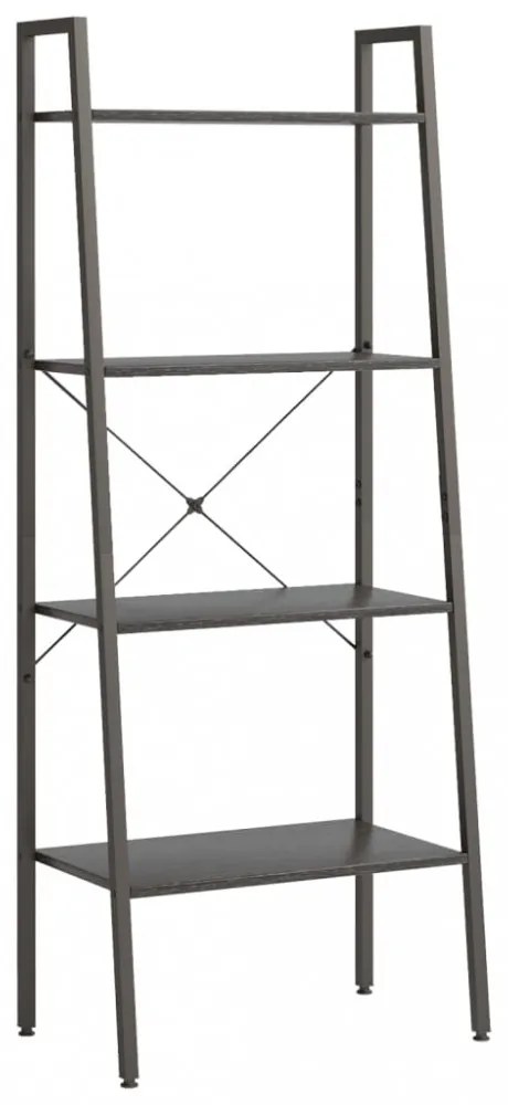 4 szintes fekete állópolc 56 x 35 x 140 cm