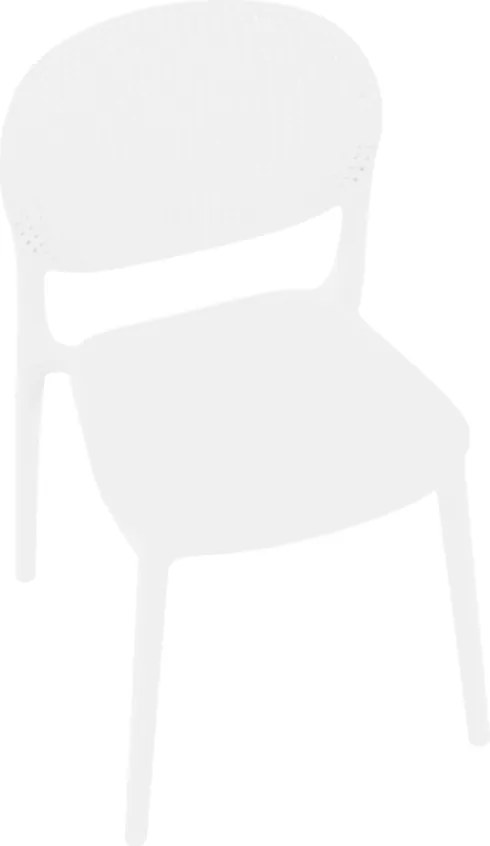 Rakásolható szék, fehér, FEDRA NEW