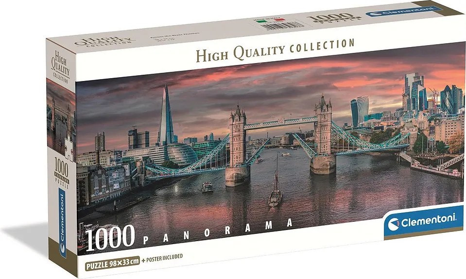 London Across the River 1000 db-os panoráma Compact puzzle Clementoni
