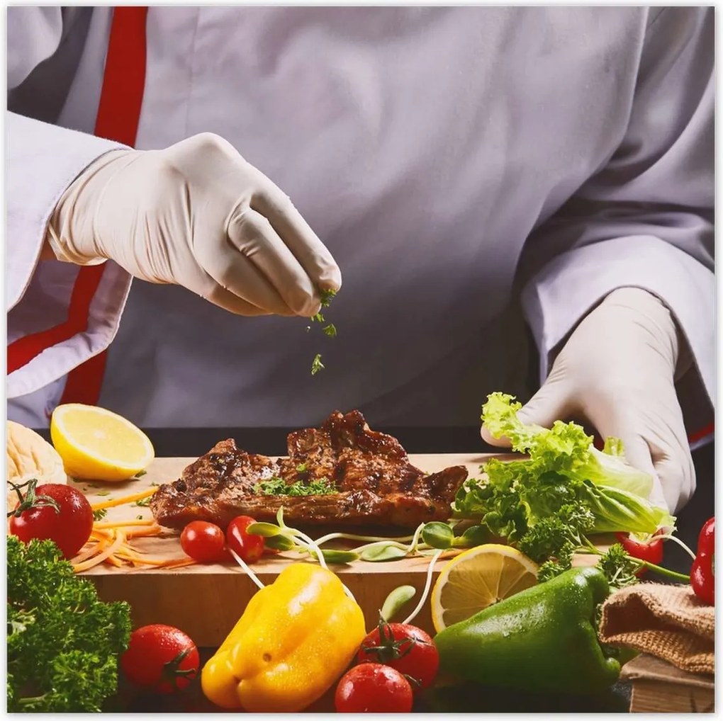 Poszterek 140x140 Steak konyha dekoráció