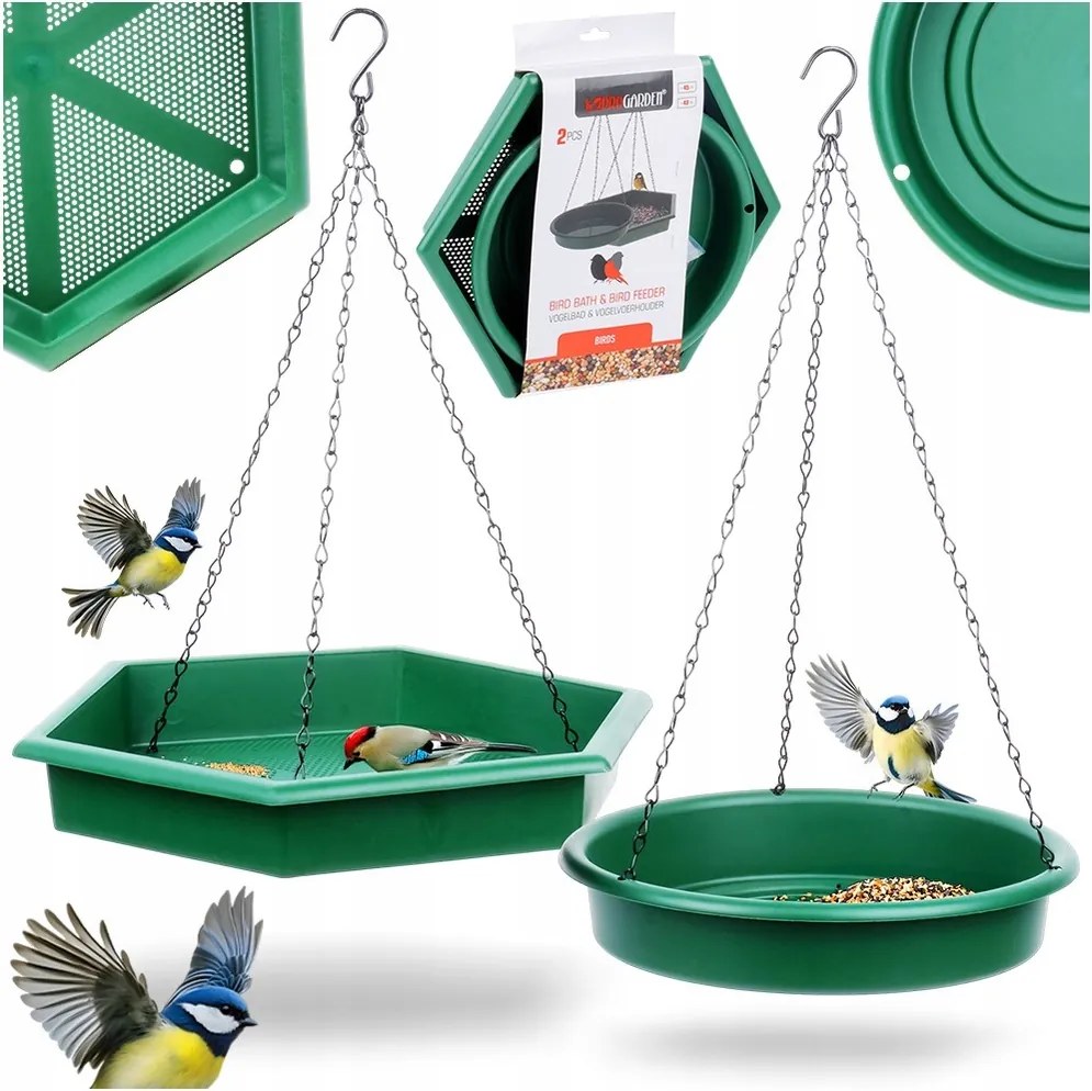 Madáretető szett itató lógó kerti víz etető tartály