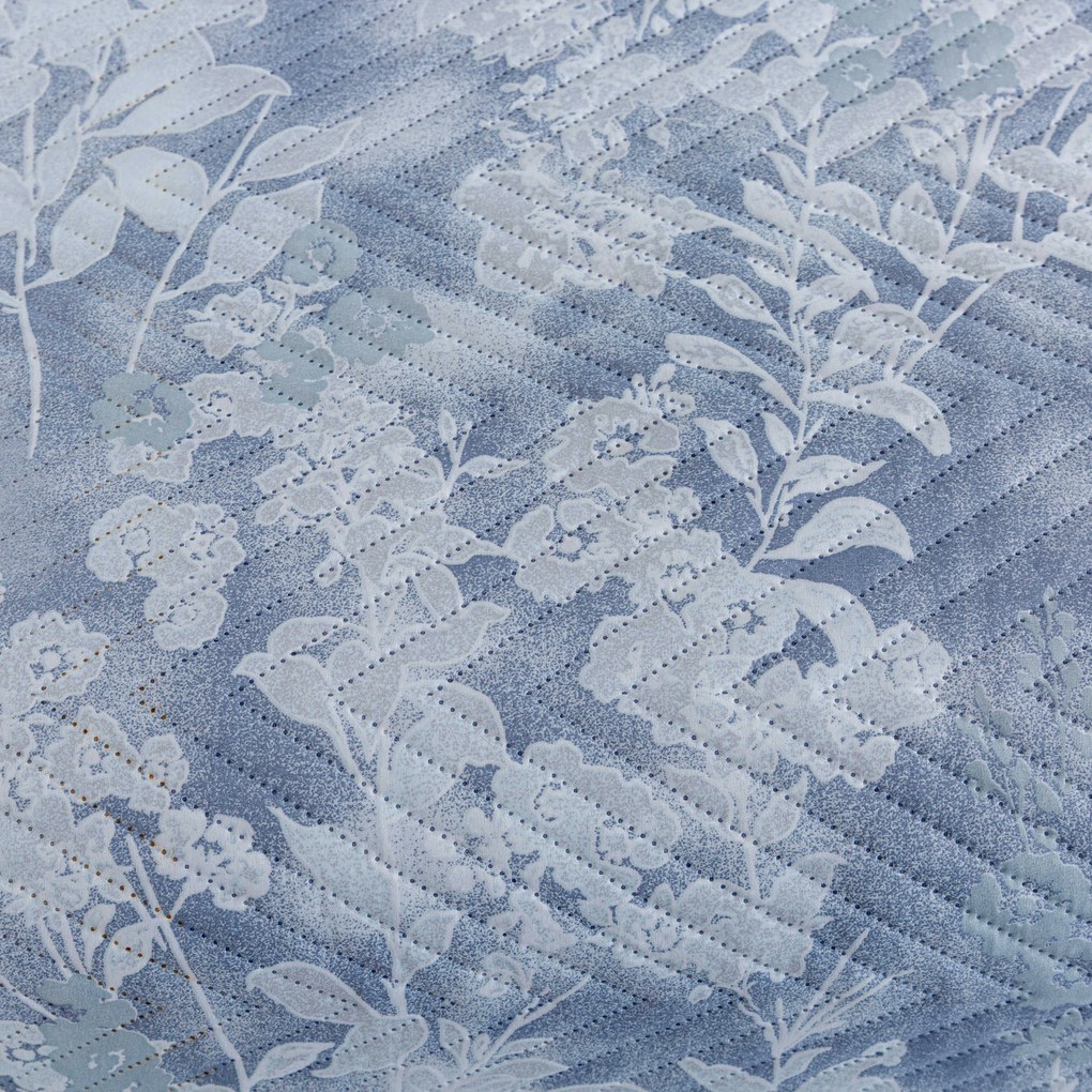 FLOWERS ágytakaró kék/szürke Méret: 200 x 220 cm