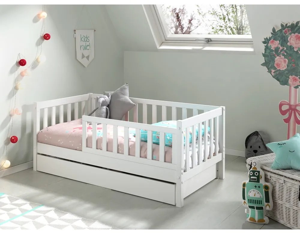 Fehér gyerekágy alatti fiók 70x140 cm Peuter – Vipack