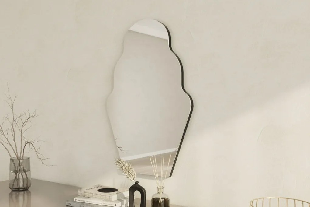 Perilla tükör, fekete, 50 cm