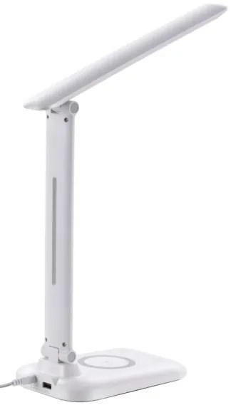 Immax 09107L - LUMI LED asztali lámpa, fényerőszabályozható, vezeték nélküli QI töltéssel, LED/7W/230V, fehér