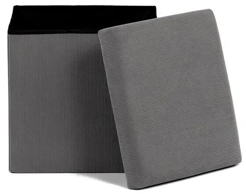 Szürke Kordbársony Tárolós Puff. TAB-471 GREY6