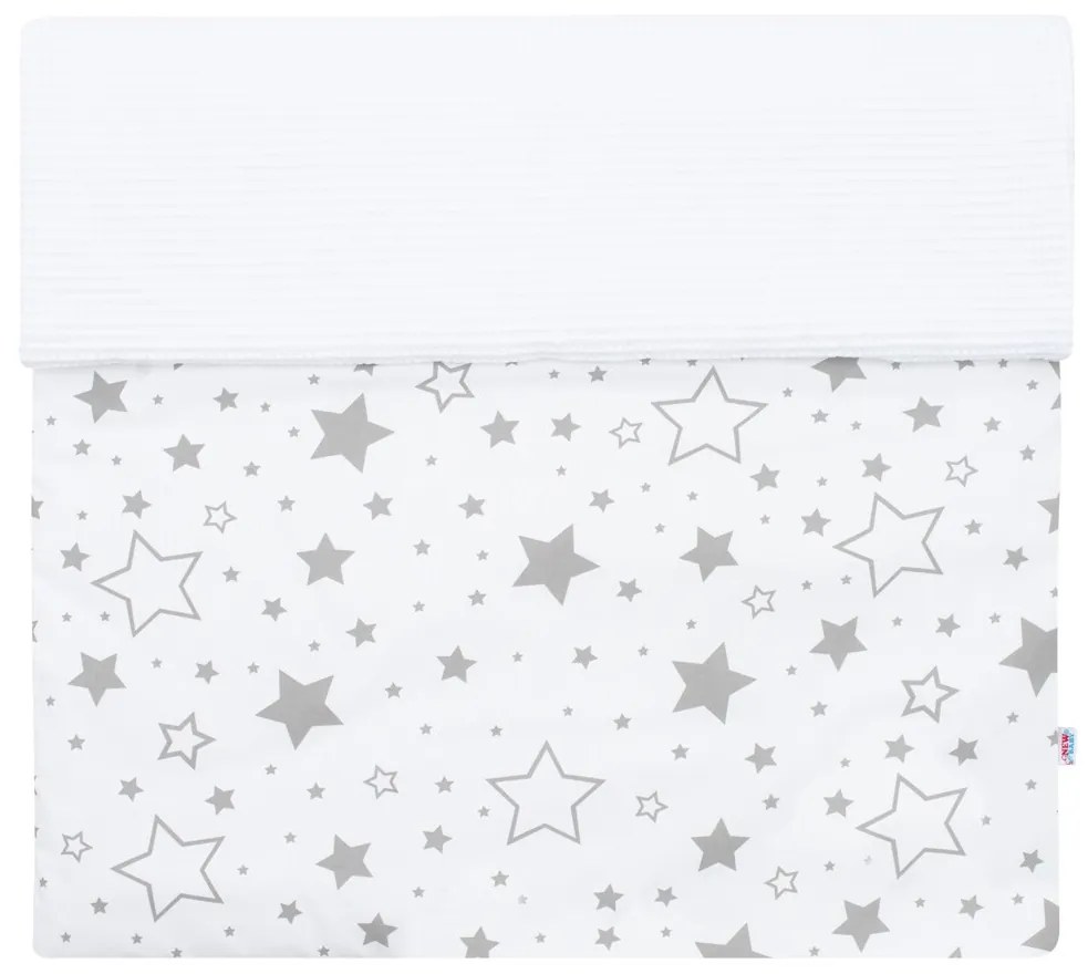 Gyerek pamut takaró New Baby Vafle fehér csillagok 80x102 cm