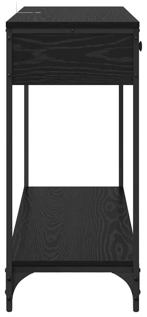 Konzolasztal fiókkal Fekete tölgy 100 x 34,5 x 75 cm Faanyag