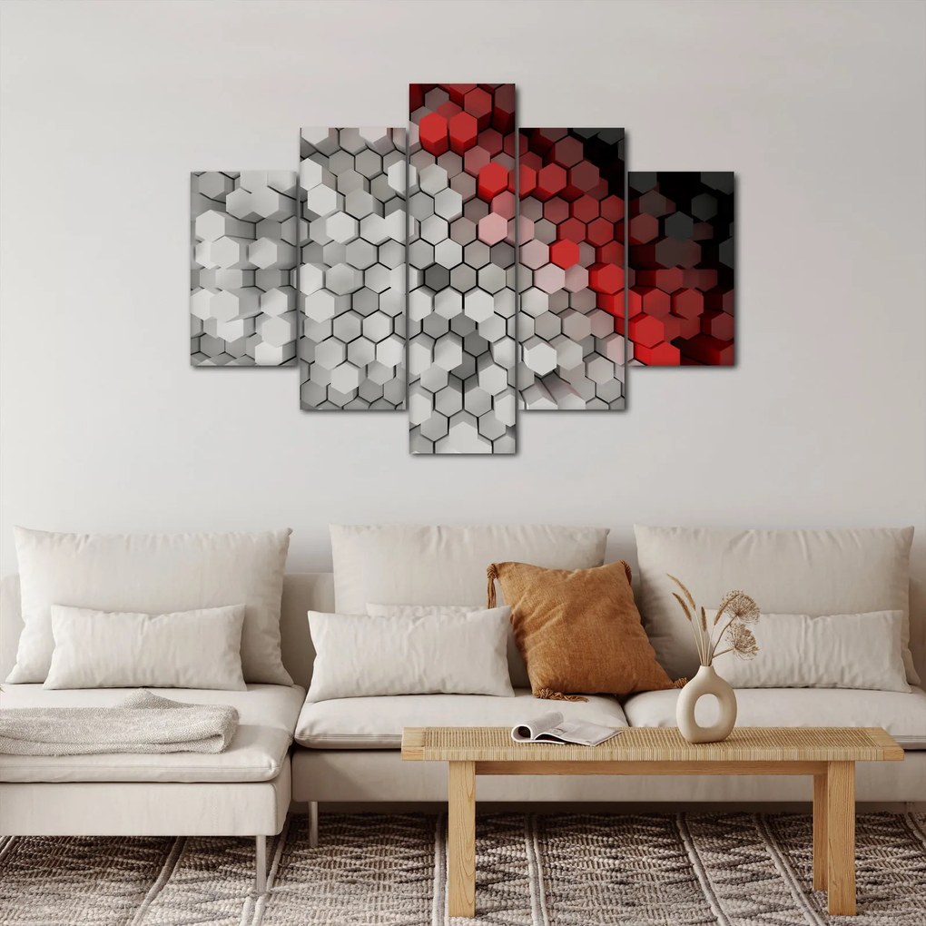 Kép - 3D hatszögek (150x105 cm)