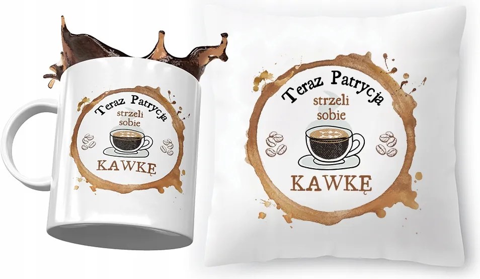 Patrícia párna ajándék bögre szett fényképes nyomtatással