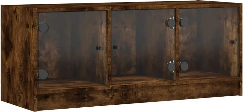 vidaXL sonoma tölgy színű TV-szekrény üvegajtókkal 102 x 37 x 42 cm