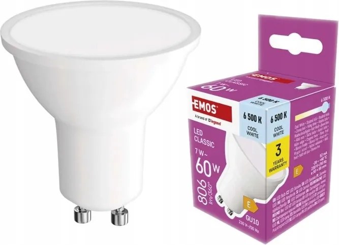 Led izzó Cls MR16 7W(60W) 806 lm GU10 Cw