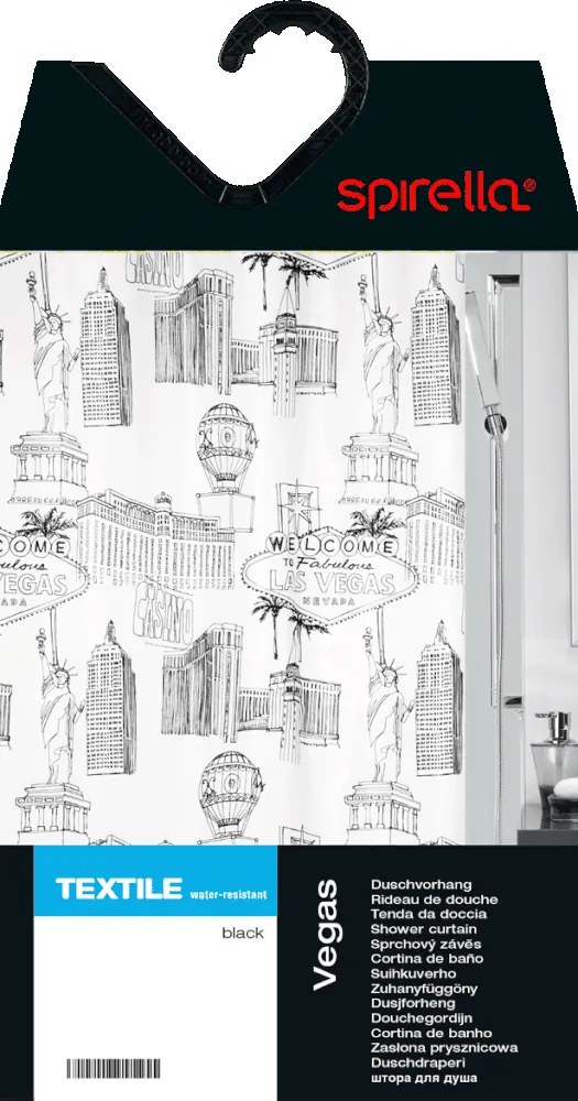 Zuhanyfüggöny 180x200 cm Vegas – Spirella