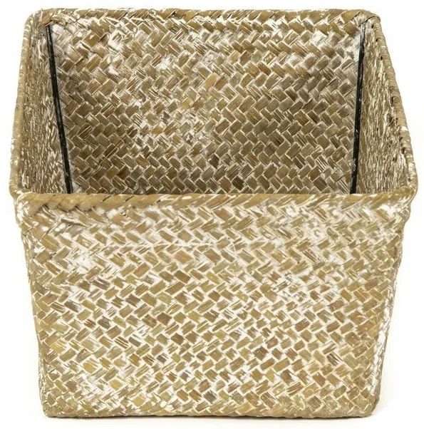 Tömörítő kötött kosár 30 x 20 x 13 cm, világosbarna