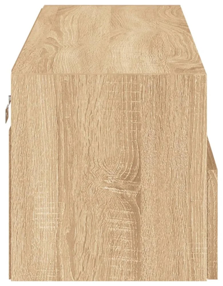 sonoma tölgyszín szerelt fa fali TV-szekrény 100 x 30 x 30 cm