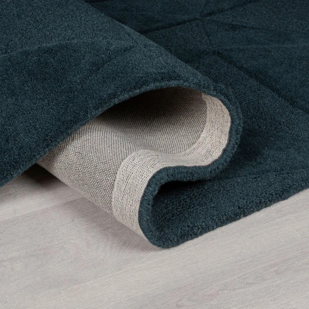 Kékeszöld kézi szövésű gyapjú szőnyeg 160x230 cm Shard Teal – Flair Rugs