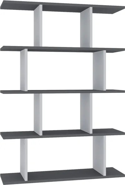 Harmon könyvespolc, fehér-antracit, 90 cm