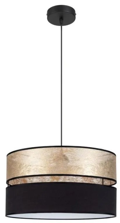 Csillár zsinóron LIMA 1xE27/60W/230V arany/fekete