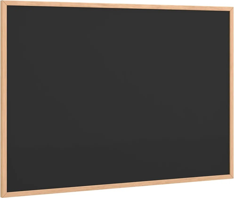 vidaXL fekete krétatábla tömör fenyőfa kerettel 80 x 55 cm