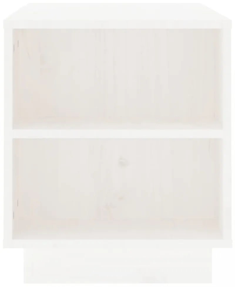 fehér tömör fenyőfa TV-szekrény 110 x 35 x 40,5 cm