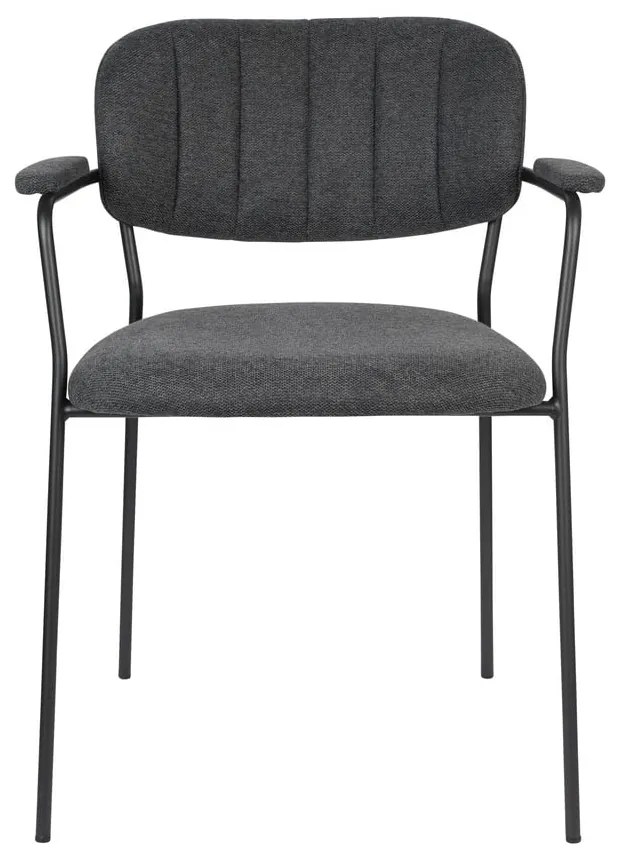 Antracitszürke étkezőszék szett 2 db-os Jolien – White Label